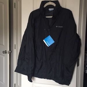 NWT Columbia men's black rain jacket (XL)